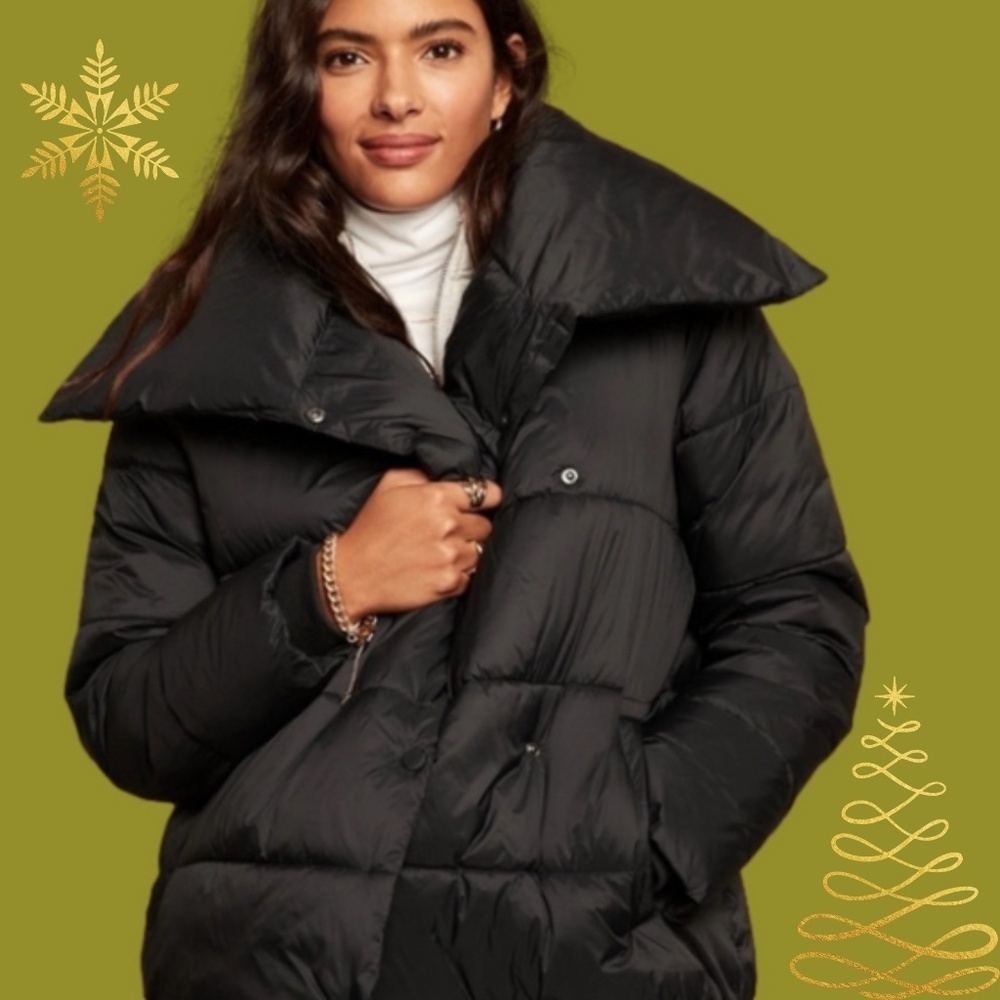 Banana Republic Petite Funnel-Neck Puffer Jacket NWT